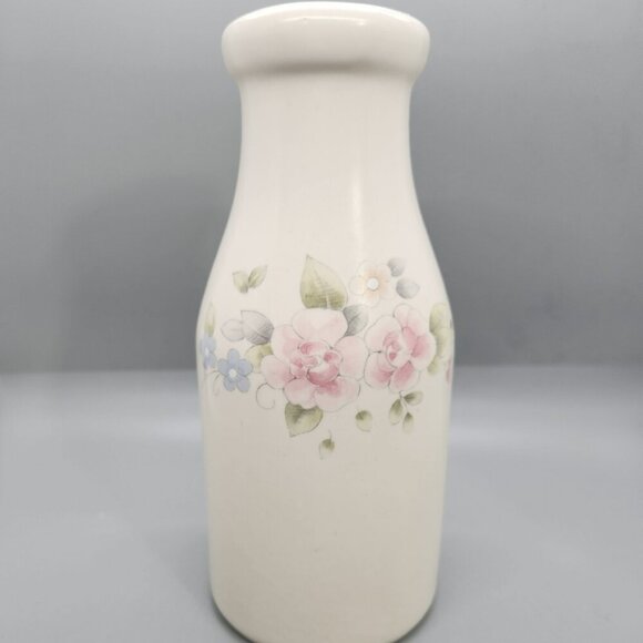 Vintage Pfaltzgraff 8” Tearose Milk Bottle Jug Vase - Picture 1 of 7